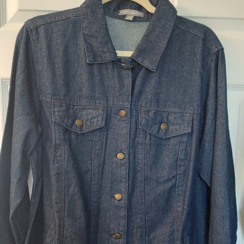 Denim Long Jacket - image 1